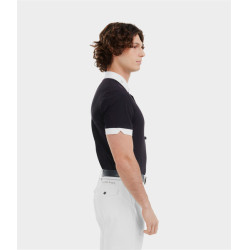 Camisa de concurso Horse Pilot de manga corta Aerolight para hombre Noche oscura Negro