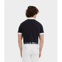 Camisa de concurso Horse Pilot de manga corta Aerolight para hombre Noche oscura Negro