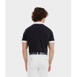 Camisa de concurso Horse Pilot de manga corta Aerolight para hombre Noche oscura Negro