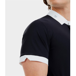 Camisa de concurso Horse Pilot de manga corta Aerolight para hombre Noche oscura Negro