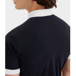 Camisa de concurso Horse Pilot de manga corta Aerolight para hombre Noche oscura Negro