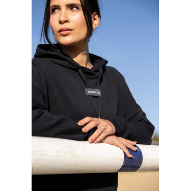Sudadera de equitación con capucha Horse Pilot para mujer Negro