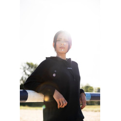 Sudadera de equitación con capucha Horse Pilot para mujer Negro