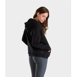 Sudadera de equitación con capucha Horse Pilot para mujer Negro