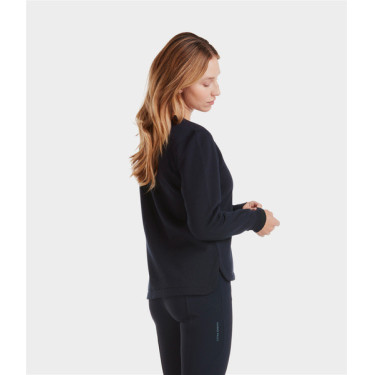 Sudadera de equitación Horse Pilot de lana merina para mujer Noche oscura Negro