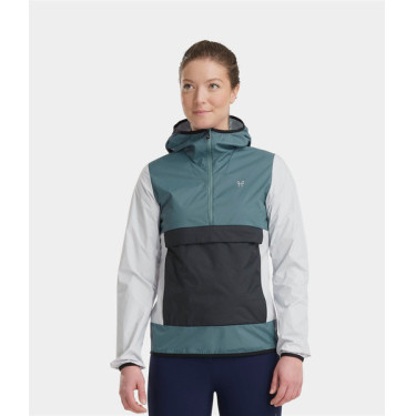Chaqueta corta impermeable de equitación Raintech para mujer de Horse Pilot Azul nube