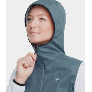 Chaqueta corta impermeable de equitación Raintech para mujer de Horse Pilot Azul nube