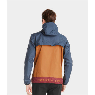 Chaqueta corta impermeable de equitación Raintech para hombre de Horse Pilot Marrón dorado Marr&amp;amp;amp;oacute;n