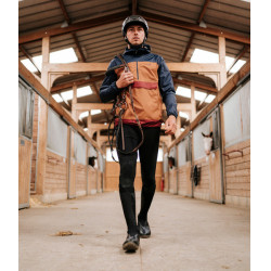 Chaqueta corta impermeable de equitación Raintech para hombre de Horse Pilot Marrón dorado Marr&amp;amp;amp;oacute;n