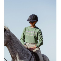 Sudadera de equitación Horse Pilot Team Shirt mujer Verde liso