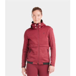 Sudadera con cremallera de equitación Horse Pilot mujer Tempest Rojo oscuro Sudadera con cremallera de equitación Horse Pilot mujer Tempest Rojo oscuro