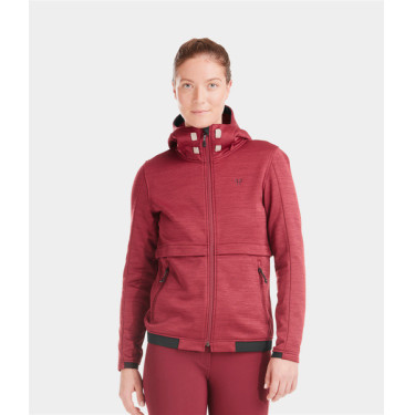 Sudadera con cremallera de equitación Horse Pilot mujer Tempest Rojo oscuro Sudadera con cremallera de equitación Horse Pilot mujer Tempest Rojo oscuro