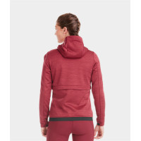 Sudadera con cremallera de equitación Horse Pilot mujer Tempest Rojo oscuro