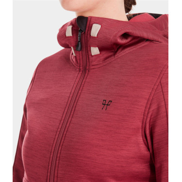 Sudadera con cremallera de equitación Horse Pilot mujer Tempest Rojo oscuro Sudadera con cremallera de equitación Horse Pilot mujer Tempest Rojo oscuro