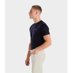 Camiseta de equitación Horse Pilot de lana merina para hombre Noche oscura Negro