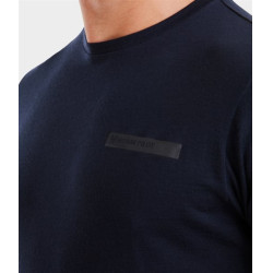 Camiseta de equitación Horse Pilot de lana merina para hombre Noche oscura Negro