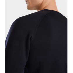 Sudadera de equitación Horse Pilot de lana merina para hombre Noche oscura Negro