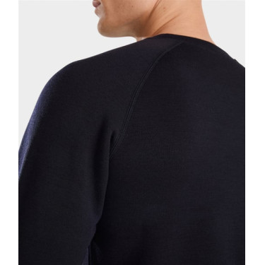 Sudadera de equitación Horse Pilot de lana merina para hombre Noche oscura Negro