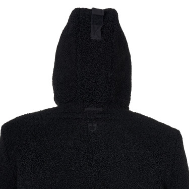Chaqueta impermeable para hombre con inserciones de tejido Teddy Equestro Negro Chaqueta impermeable para hombre con inserciones de tejido Teddy Equestro Negro