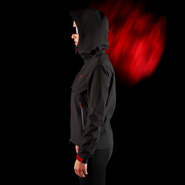 Chaqueta impermeable para mujer Equestro Ridertechnology con cremallera Negro