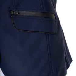 Chaqueta de concurso Equestro para niña en tejido técnico Americana marina Azul marino