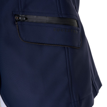 Chaqueta de concurso Equestro para niña en tejido técnico Americana marina Azul marino Chaqueta de concurso Equestro para niña en tejido técnico Americana marina Azul marino