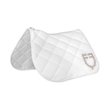 Alfombra de salto con logotipo de strass Equestro Blanco