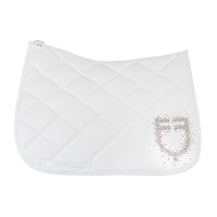 Alfombra de doma Equestro con logo en strass Blanco