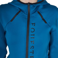 Sudadera técnica de mujer en jersey con cremallera Equestro Azul coral