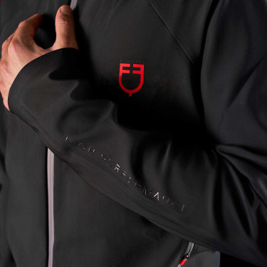 Sudadera técnica con capucha para hombre Equestro Ridertechnology Negro Sudadera técnica con capucha para hombre Equestro Ridertechnology Negro