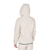 Sudadera polar para mujer con bolsillo Equestro Blanco antiguo Beige