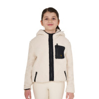 Sudadera polar infantil con cremallera Equestro Blanco antiguo Beige