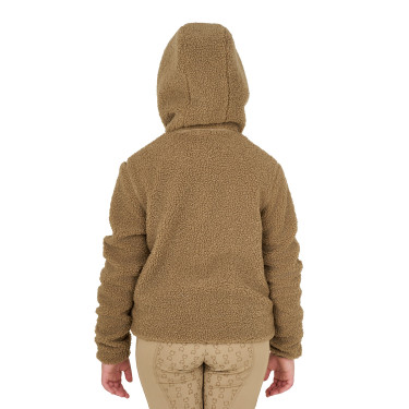 Sudadera polar infantil con cremallera Equestro Incienso Beige