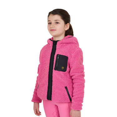 Sudadera polar infantil con cremallera Equestro Rosa castillo Sudadera polar infantil con cremallera Equestro Rosa castillo