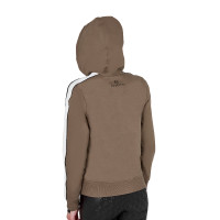 Sudadera con capucha Equestro para mujer con cremallera Scooter Beige