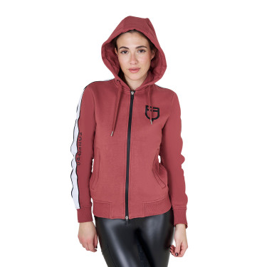 Sudadera con capucha Equestro para mujer con cremallera Secuoya