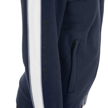 Sudadera con capucha Equestro para mujer con cremallera Americana marina Azul marino