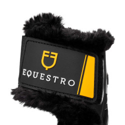 Protectores de menudillo Spider Man con borreguillo sintético Equestro Negro