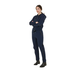 Pantalón tear-away para mujer con cremallera de largo completo Equestro Americana marina Azul marino