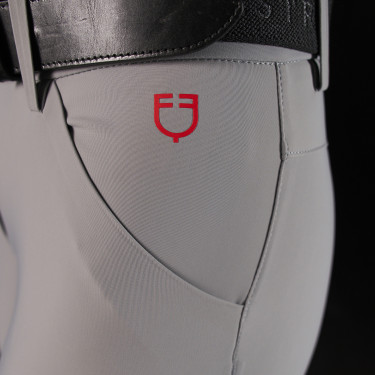 Pantalón slim fit mujer Equestro Ridertechnology full grip Pájaro burlón Gris