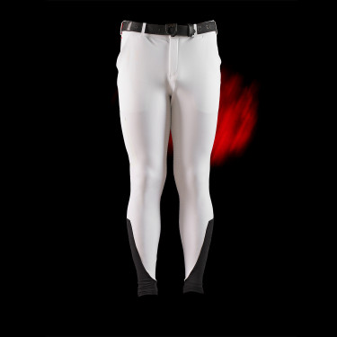 Pantalón Equestro slim fit hombre Ridertechnology full grip Blanco