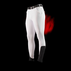 Pantalón Equestro slim fit hombre Ridertechnology full grip Blanco