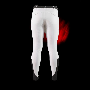 Pantalón Equestro slim fit hombre Ridertechnology full grip Blanco