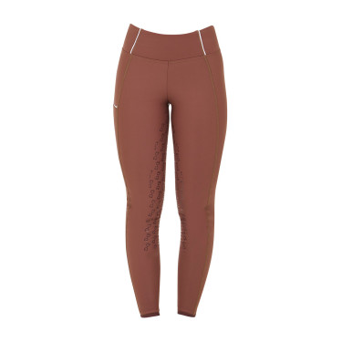 Legging para mujer con forro polar Equestro Nogal / blanco antiguo Marr&amp;amp;amp;oacute;n