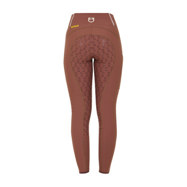 Legging para mujer con forro polar Equestro Nogal / blanco antiguo Marr&amp;amp;amp;oacute;n