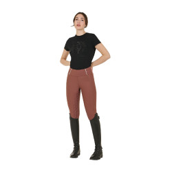 Legging para mujer con forro polar Equestro Nogal / blanco antiguo Marr&amp;amp;amp;oacute;n