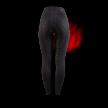Legging Equestro de talle alto para mujer Ridertechnology full grip Negro