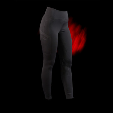 Legging Equestro de talle alto para mujer Ridertechnology full grip Negro