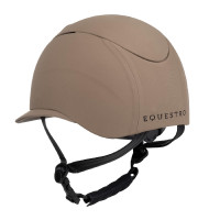 Casco para mujer con visera ancha y logotipo en relieve Equestro Nuez Marr&amp;amp;amp;oacute;n