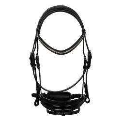 Brida Olympia de cuero de becerro Acavallo Negro